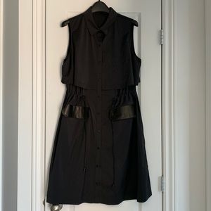 Rudsak black dress with leather accents